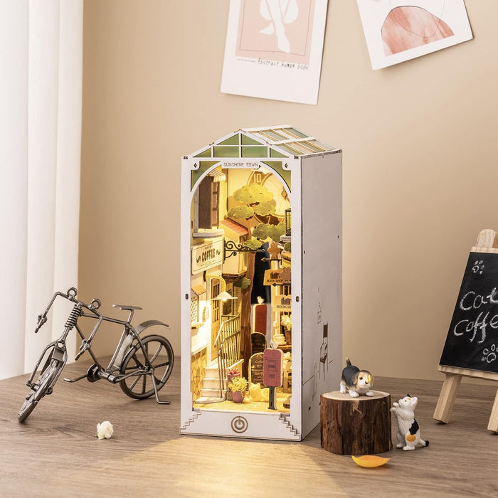 Kit di costruzione in legno Book Nook – Sunshine Town 