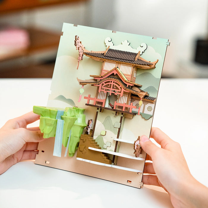 Book Nook Wood Kit – Cherry Blossom Fall 