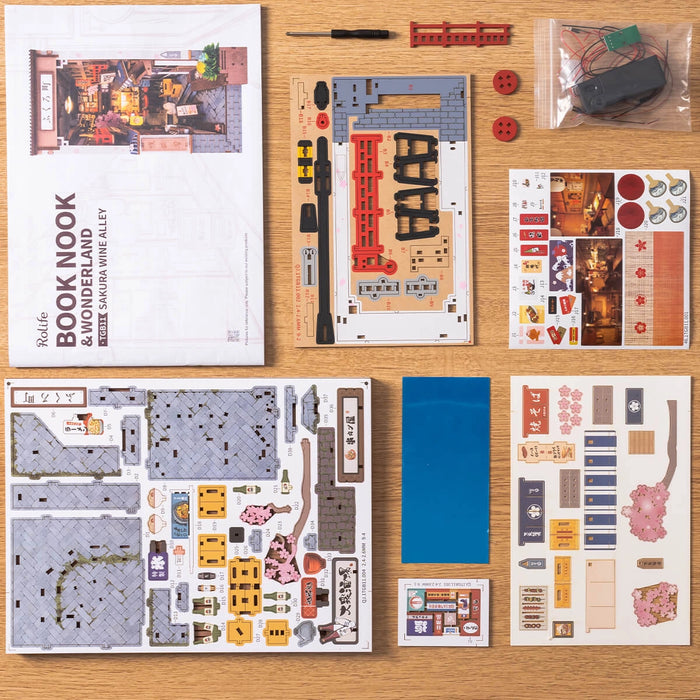 Book Nook Wooden Kit – Sakura Wine Alley 