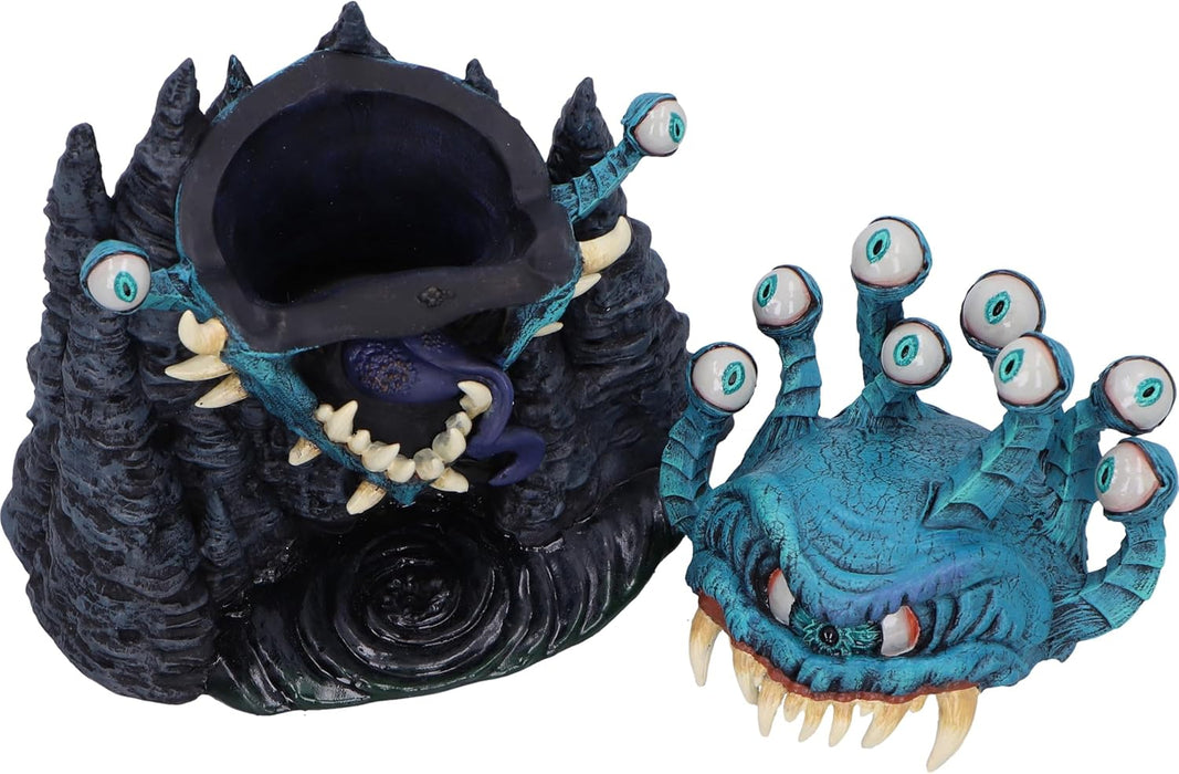 Caja de dados Beholder de Dungeons and Dragons vista abierta 2