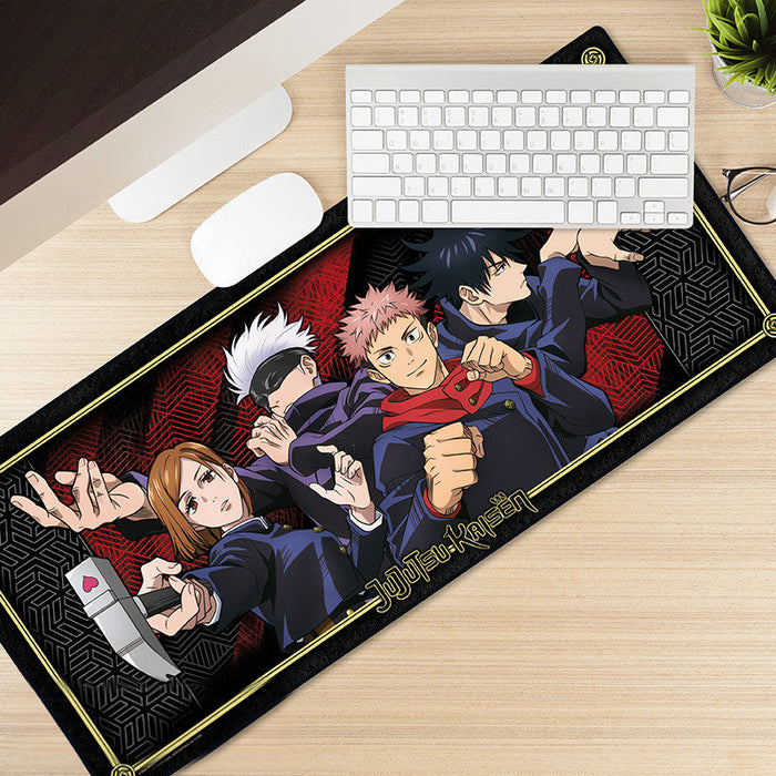 Jujutsu Kaisen XXL Mauspad mit Yuji, Gojo, Nobara und Megumi
