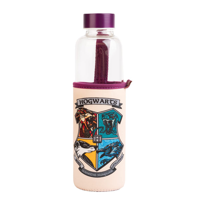 Harry Potter Glasflasche mit Hogwarts-Wappen