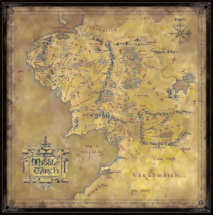 Der Herr der Ringe Puzzle: Karte von Mittelerde, 1000 Teile