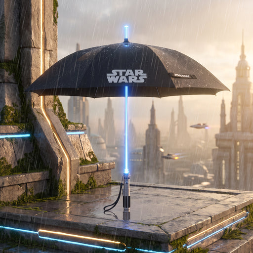 Star Wars Premium LED Umbrella with Luke Skywalker's Lightsaber Design