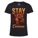Stay Curious - Vista frontal Girlie Negro