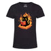 Chat Noir Lisant "Evil Plans" - Plans Maléfiques avec Style - Vue Principale Girlie Noir