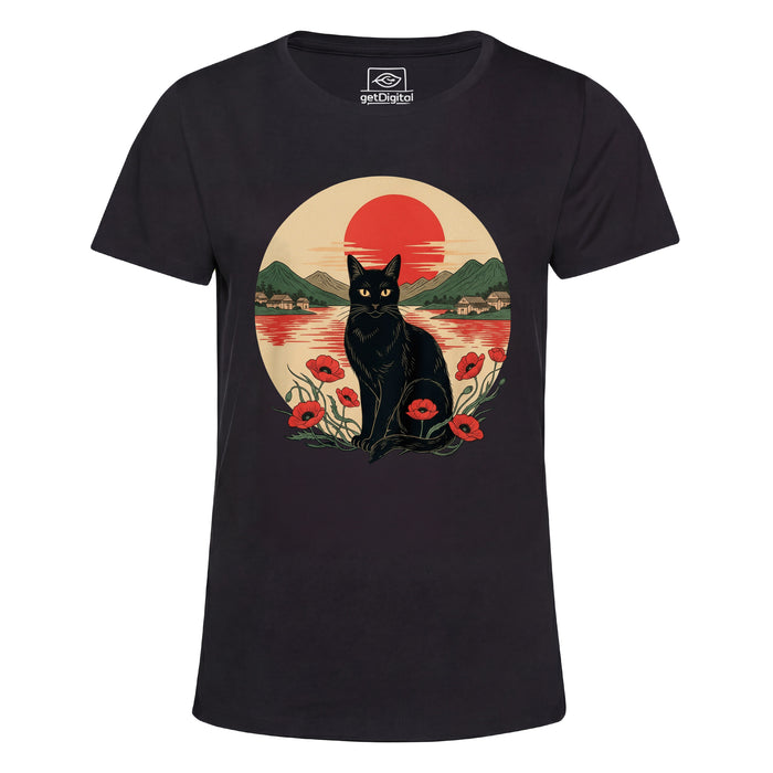 Sunset Cat  - Vista principale Girlie Nero