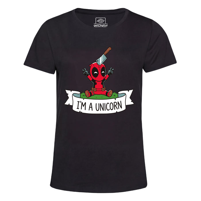 I'm a Unicorn - Vista frontal Girlie Negro