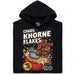 Chaos Khorne Flakes - Vooraanzicht Hoodie Zwart