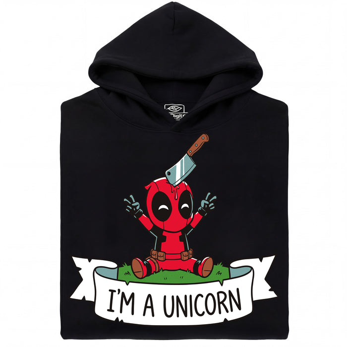 I'm a Unicorn - Vista frontal Sudadera Negro