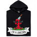 I'm a Unicorn - Vista frontal Sudadera Negro