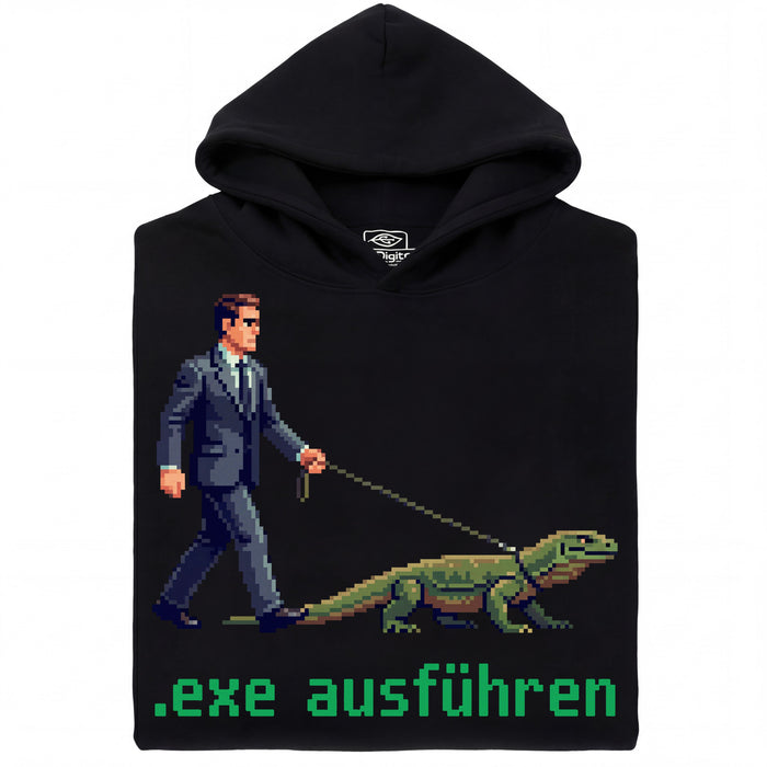 Voer .exe uit - Vooraanzicht Hoodie Zwart