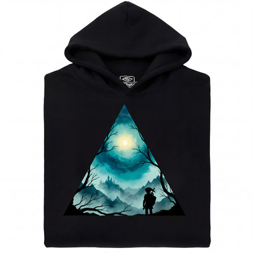 Triangle Landscape - Voorkant Hoodie Zwart
