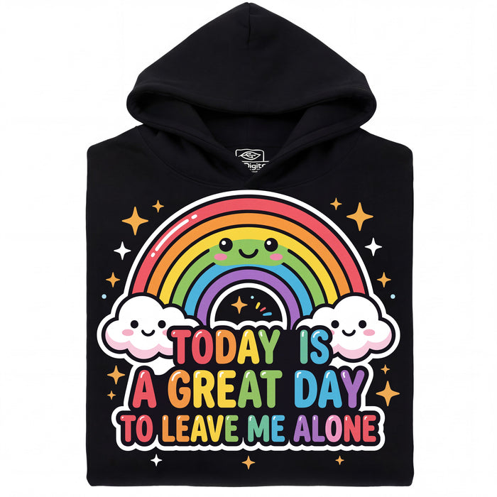 A Great Day To Leave Me Alone - Vista principal Sudadera Negro