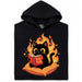 Chat Noir Lisant "Evil Plans" - Plans Maléfiques avec Style - Vue Principale Sweatshirt Noir