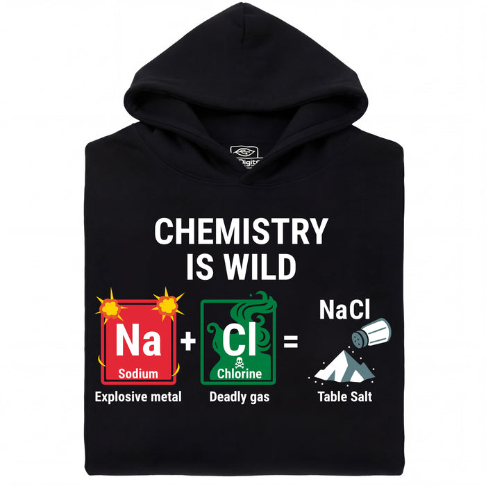 Chemistry Is Wild - Vista principale Hoodie Nero
