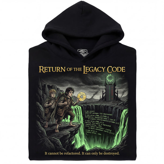 Return of the Legacy Code - Vista principal Hoodie Negro