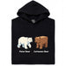 Cartesian Bear - Vista principale Hoodie Nero