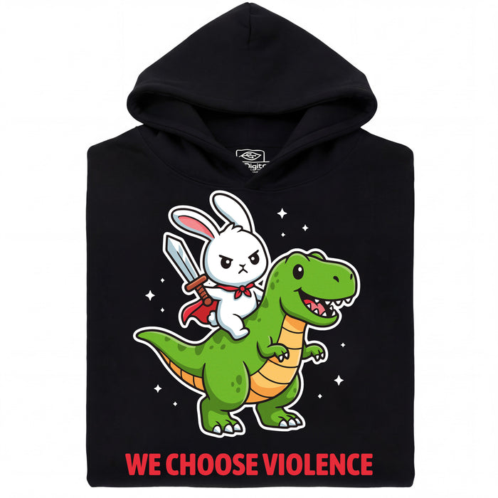 We Choose Violence - Vista principale Hoodie Nero