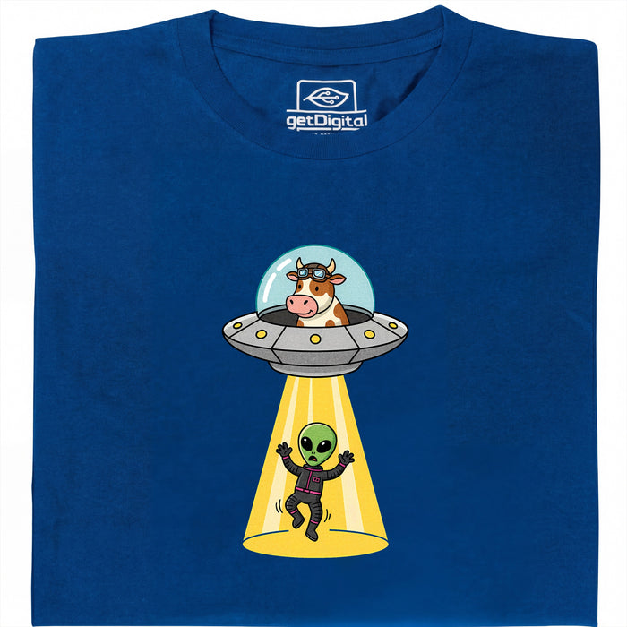 Revenge of the Cow - Hoofdaanzicht T-Shirt Blauw