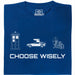 Choose Your Time Machine - Hoofdweergave T-shirt Blauw