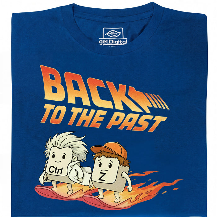 Back to the Past - Hoofdweergave T-shirt Blauw