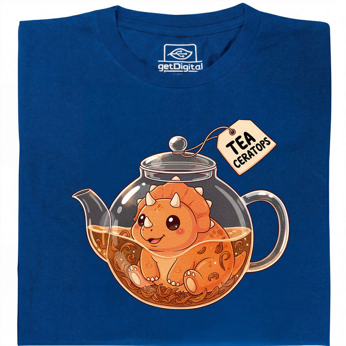 Tea-Ceratops - Vue principale T-Shirt Bleu