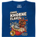 Chaos Khorne Flakes - Vooraanzicht T-Shirt Blauw