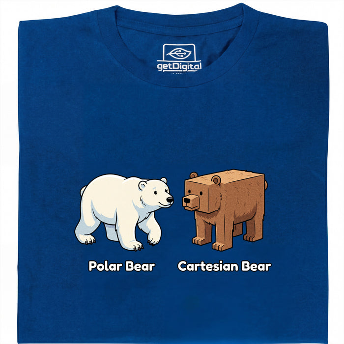 Cartesian Bear - Vista principale T-Shirt Blu