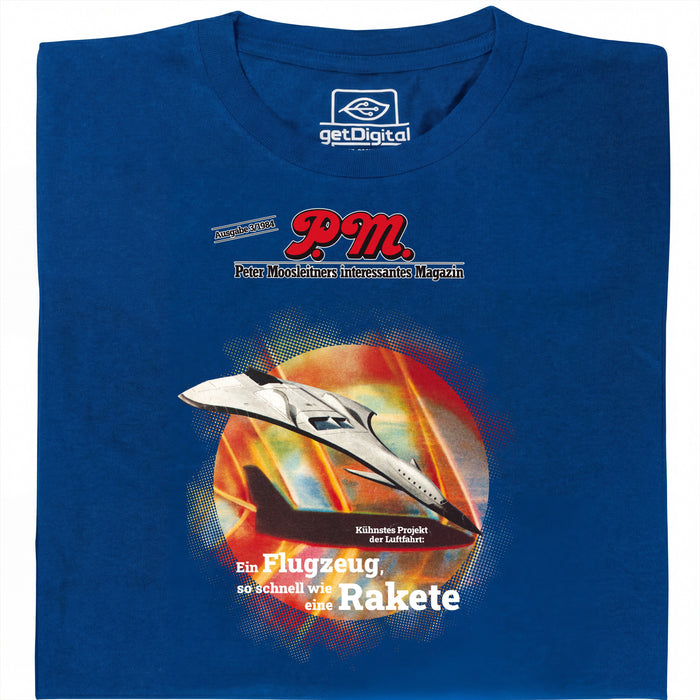 P.M. Magazine 3/1984 Vliegtuig als Raket - Hoofdweergave T-Shirt Blauw