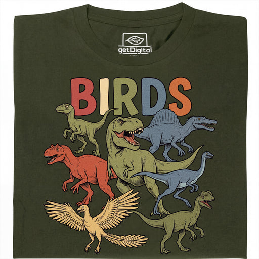 BIRDS - Front view T-Shirt Dark Green
