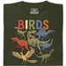 BIRDS - Vue de face T-Shirt Vert Foncé
