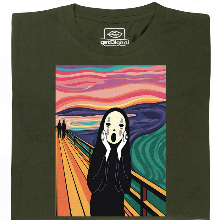 Le Cri sans Visage - Vue principale T-Shirt Vert Foncé