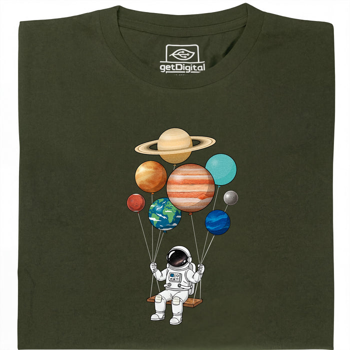 Cosmic Swing - Vue principale T-shirt Vert Foncé