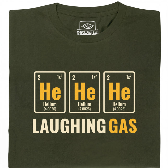 Laughing Gas - Front view T-Shirt Dark Green