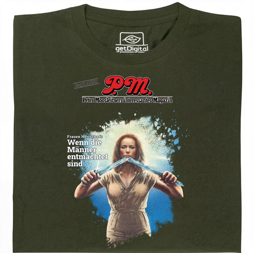 P.M. Magazin 1/1979 Frauen Herrschaft - Hauptansicht T-Shirt Dunkelgrün