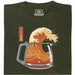 The Great Brew - Vue de face t-shirt vert foncé