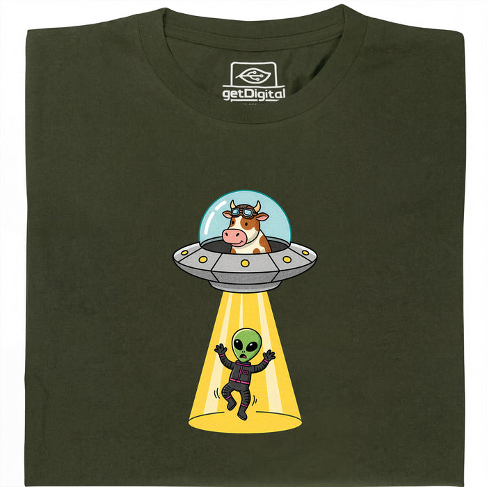 Revenge of the Cow - Hoofdaanzicht T-Shirt Donkergroen