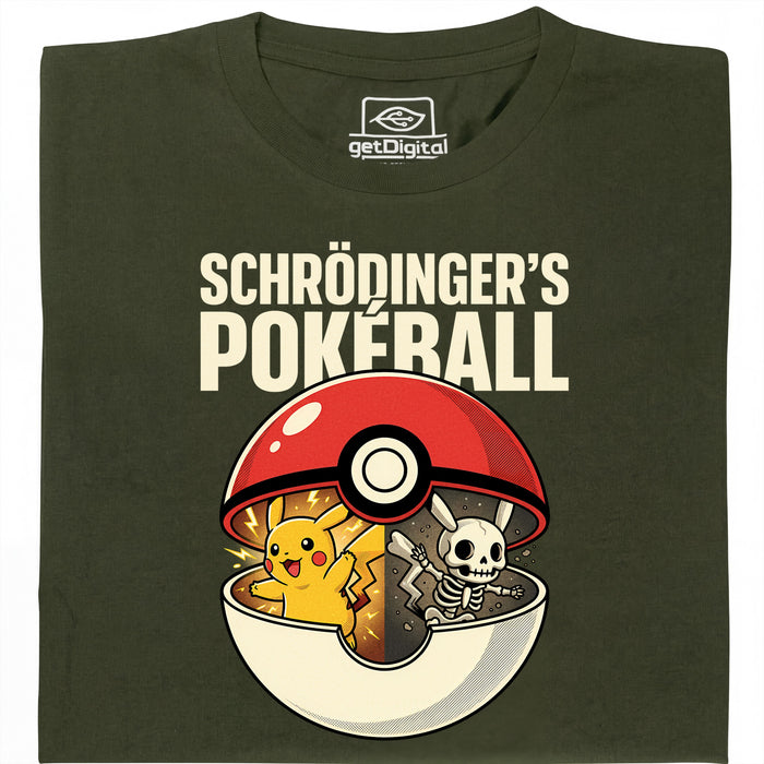 Schrödinger's Ball - Vista principale T-Shirt Verde scuro