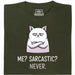 Definitely not sarcasm - Vista principal Camiseta Verde Oscuro