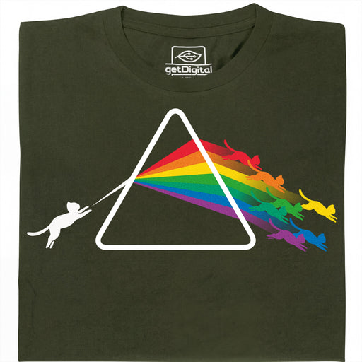 Dark Side of the Cat - Main view T-Shirt Dark Green