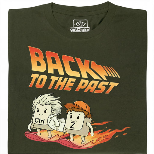Back to the Past - Hauptansicht T-Shirt Dunkelgrün