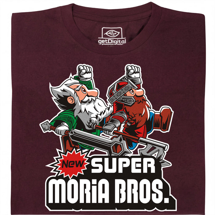 Super Moria Bros - Vista principal Camiseta Rojo oscuro