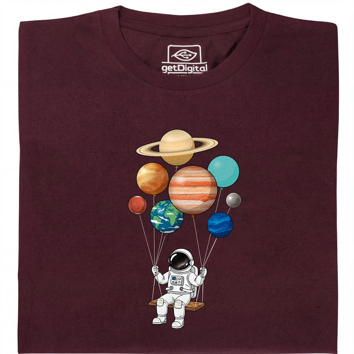 Cosmic Swing - Vue principale T-shirt Rouge Foncé
