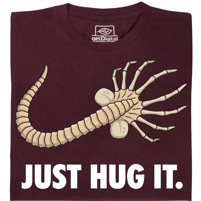 Just Hug It - Vista principale T-shirt Rosso Scuro