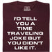 A Joke About Time Travel - Vista principale T-Shirt Rosso scuro