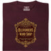 Ollivanders Wand Shop - Hoofdaanzicht T-shirt Donkerrood