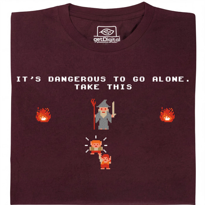 Take this Hobbit - Vue de face T-Shirt Rouge Foncé