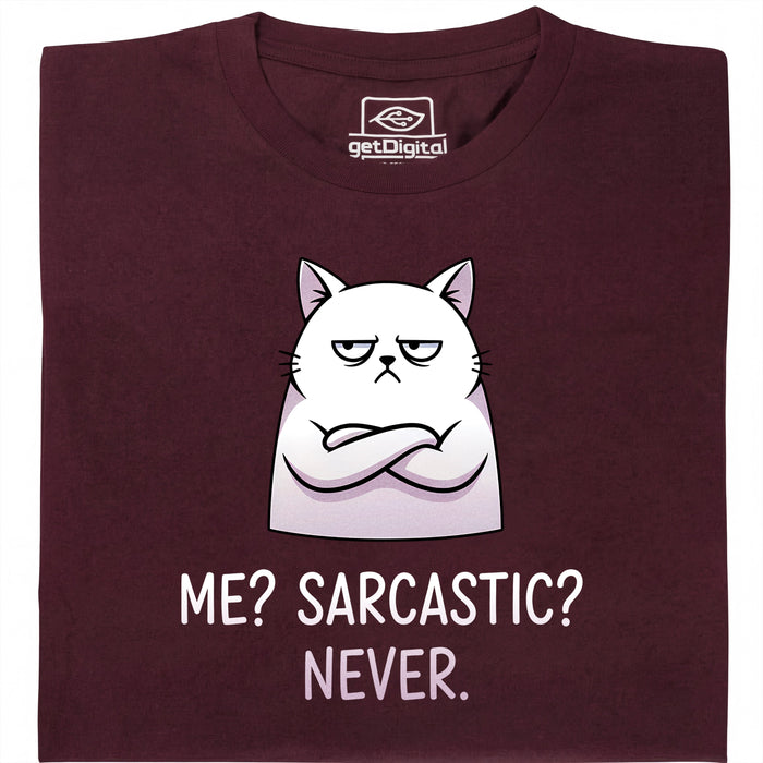 Definitely not sarcasm - Vista principal Camiseta Rojo Oscuro