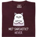 Definitely not sarcasm - Vista principal Camiseta Rojo Oscuro